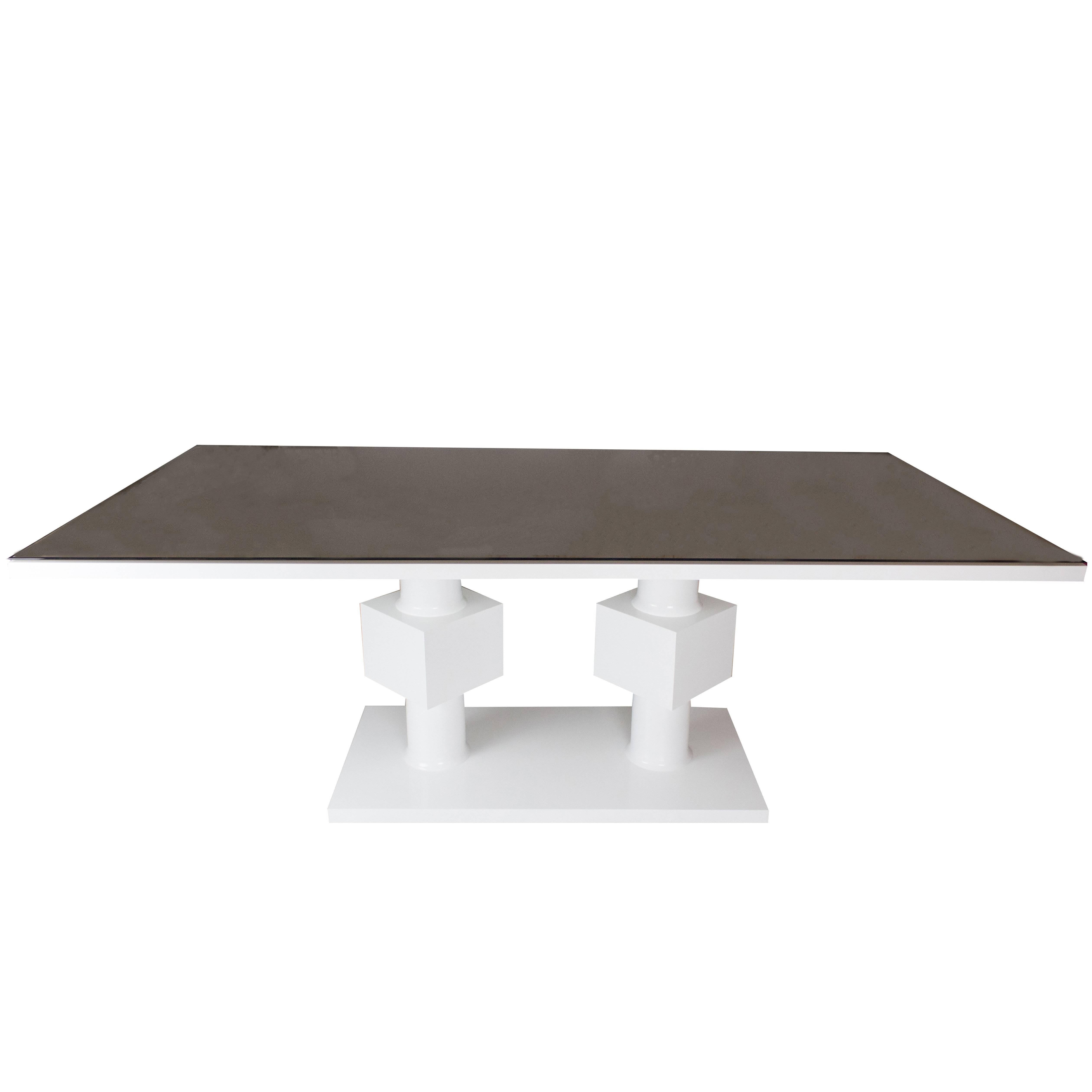 Large Modern Rectangular Dining Table For Sale