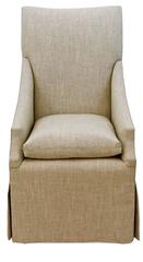 Customizable Slope Armchair with High Back and Skirt