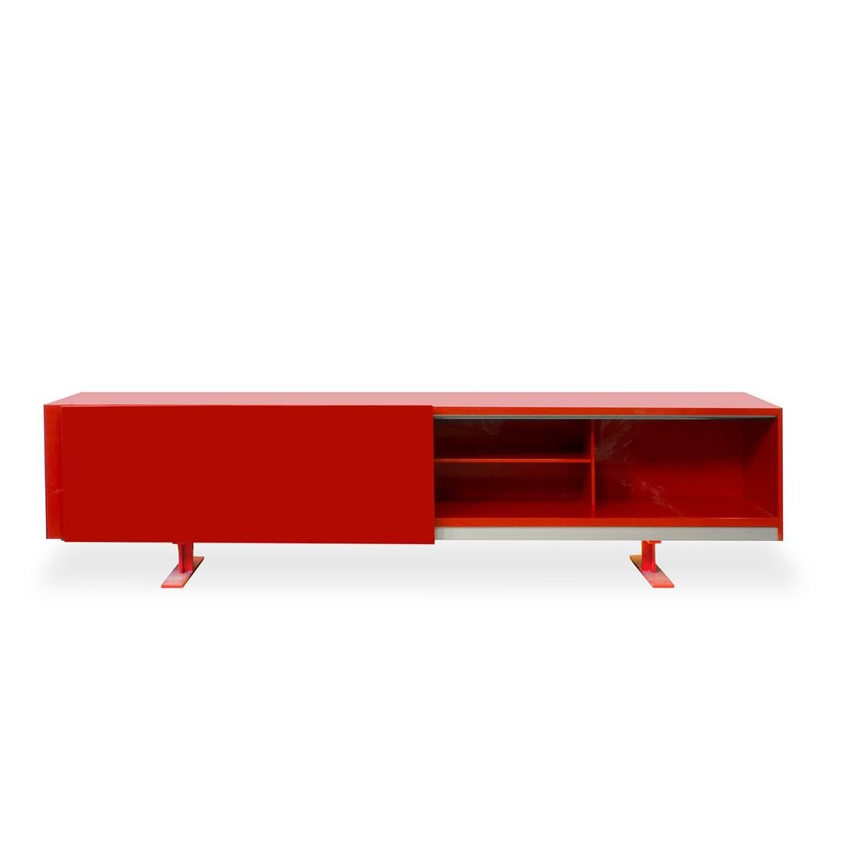Italian Cappellini Luxor Cabinet by Giulio Cappellini, Red, Italy For Sale