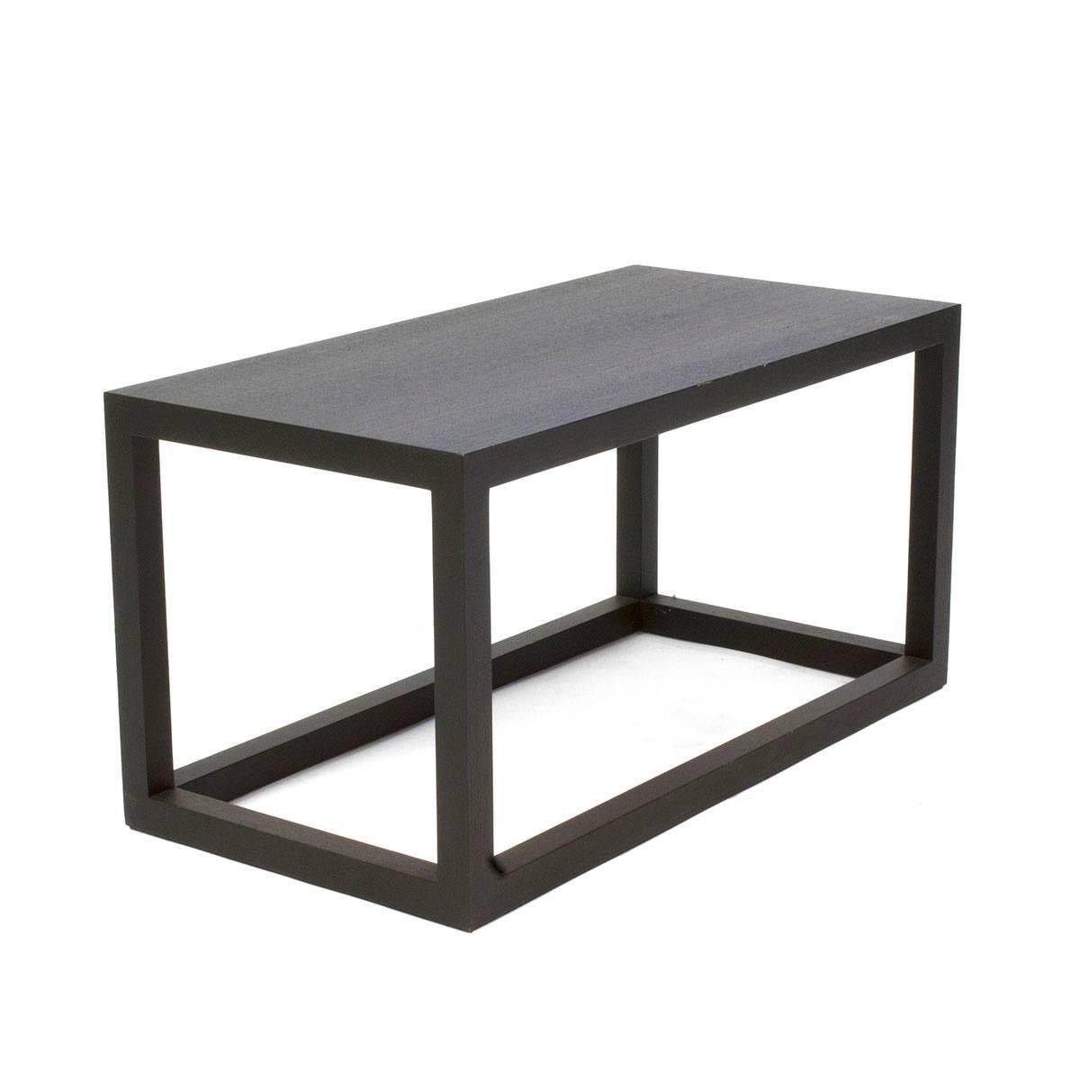 Side low table in dark stained oak, designed by Piero Lissoni for Cassina. 261 31