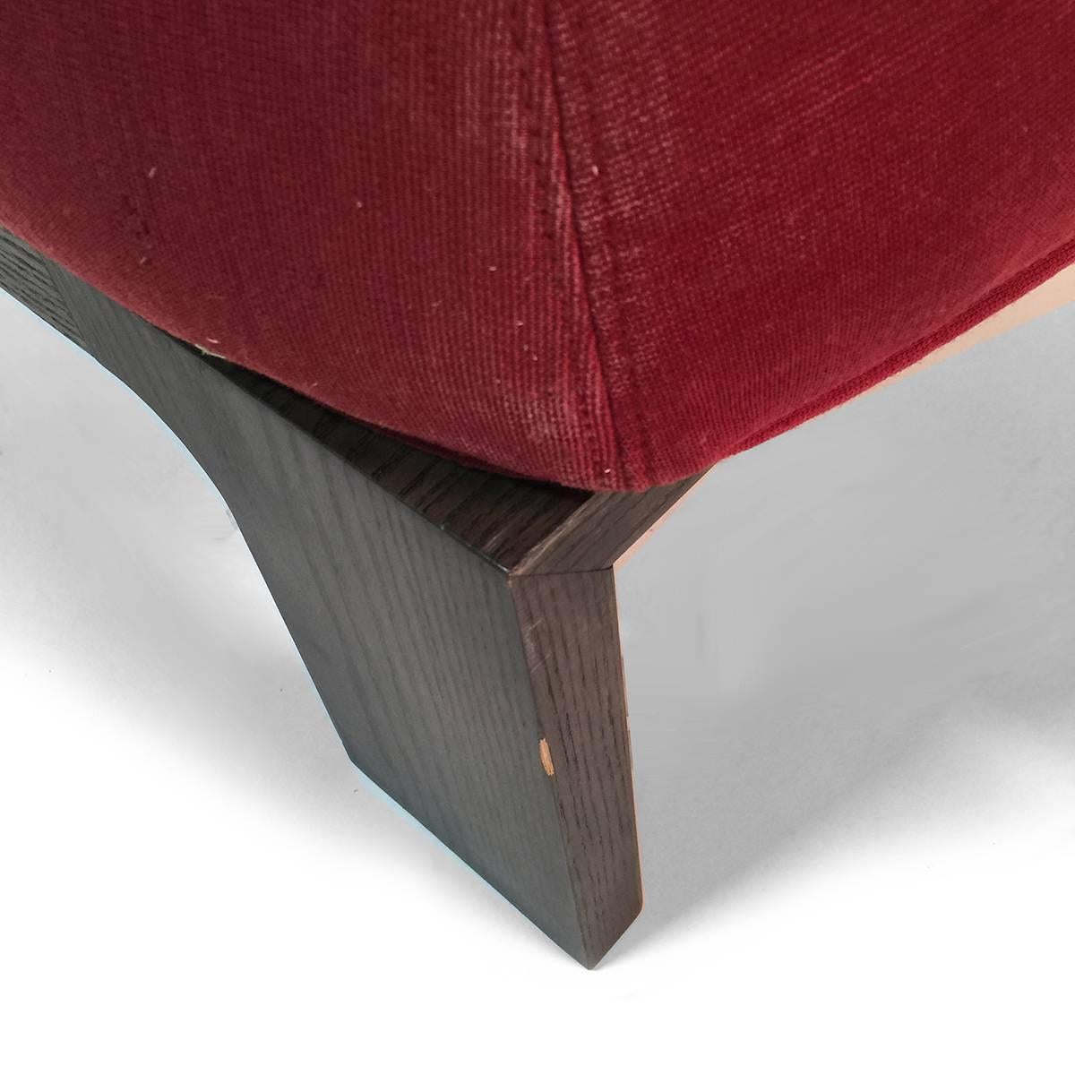 Red Moroso Fergana Pouf Ottoman Element by Patricia Urquiola, Italy In Fair Condition For Sale In Brooklyn, NY