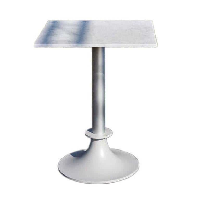 Brand New Driade Square Lord Yi Marble-Top Cafe Table by Philippe Starck, Italy For Sale