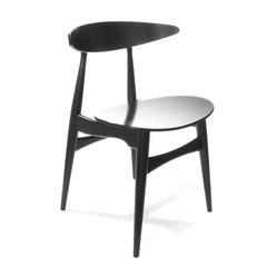 Black Carl Hansen & Son CH33T Modern Dining Chair by Hans Wegner, Denmark