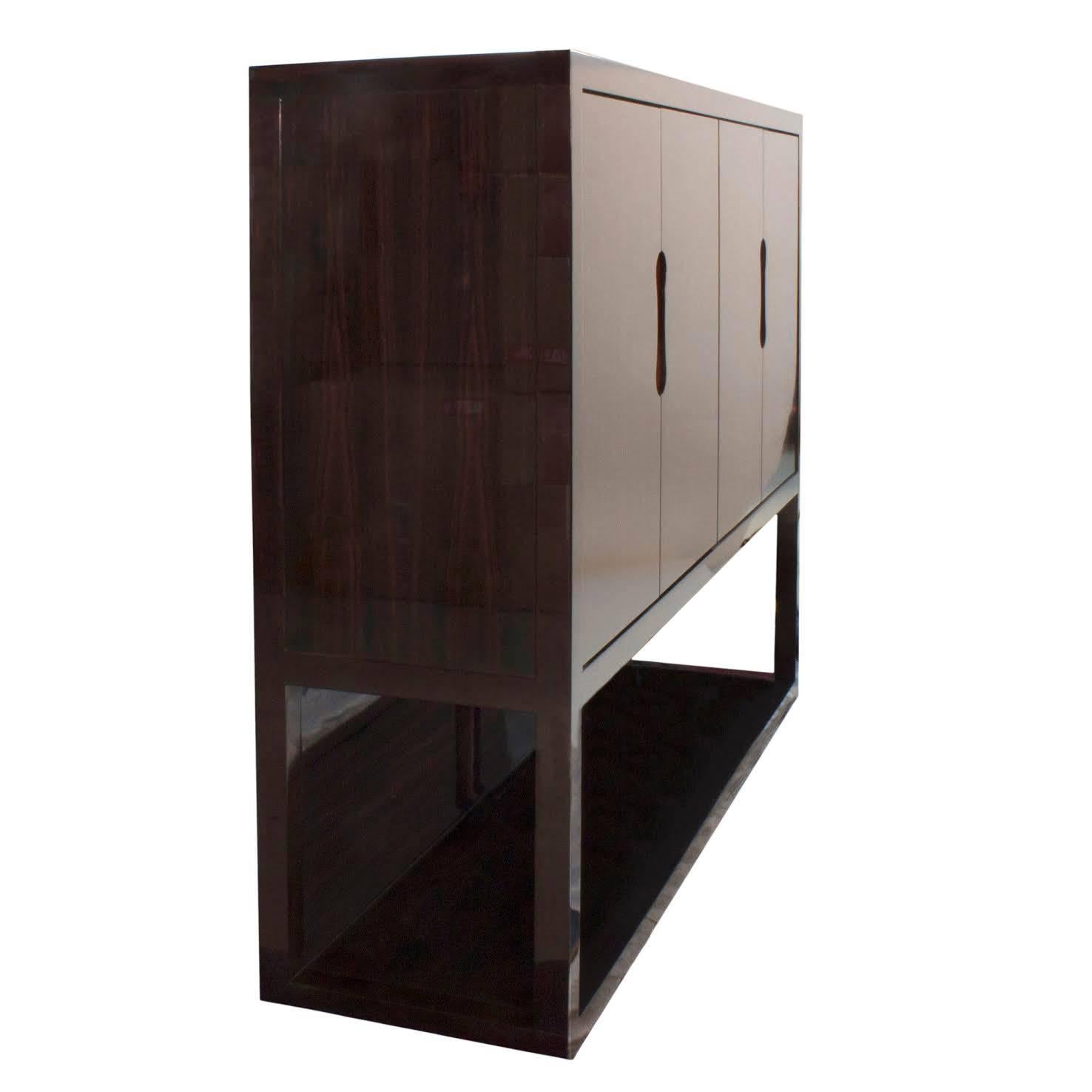 Macassar Ebony Luth Cabinet by Christian Liaigre, France In Good Condition For Sale In Brooklyn, NY