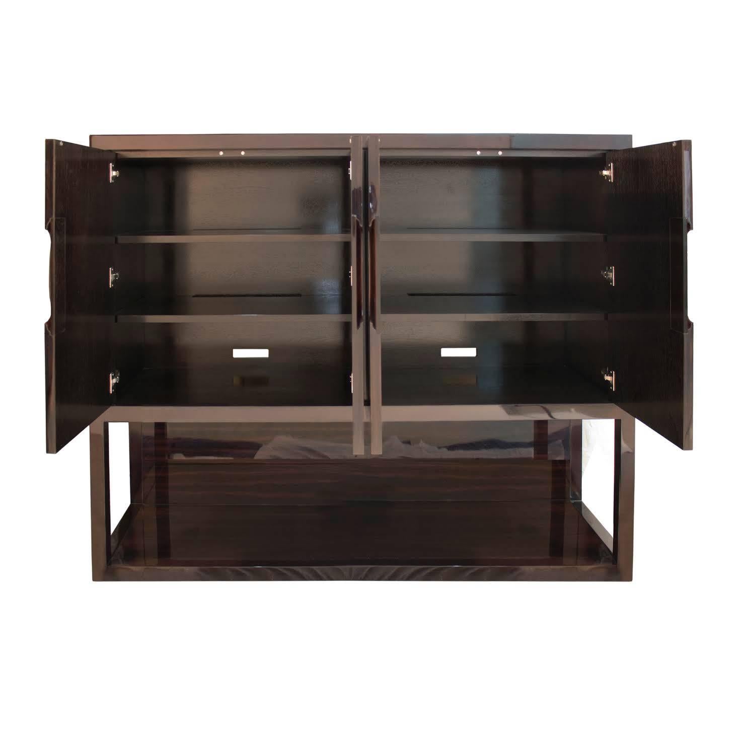 French Macassar Ebony Luth Cabinet by Christian Liaigre, France For Sale
