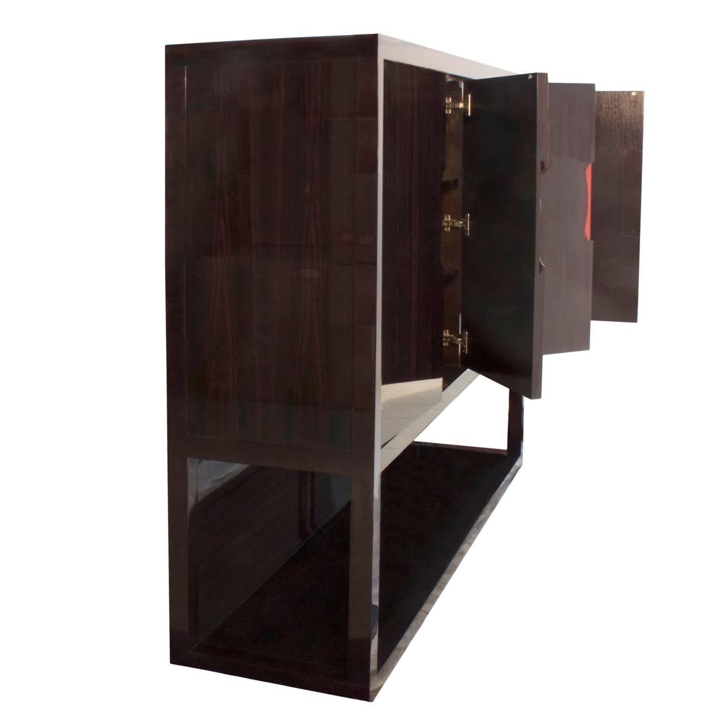 Contemporary Macassar Ebony Luth Cabinet by Christian Liaigre, France For Sale