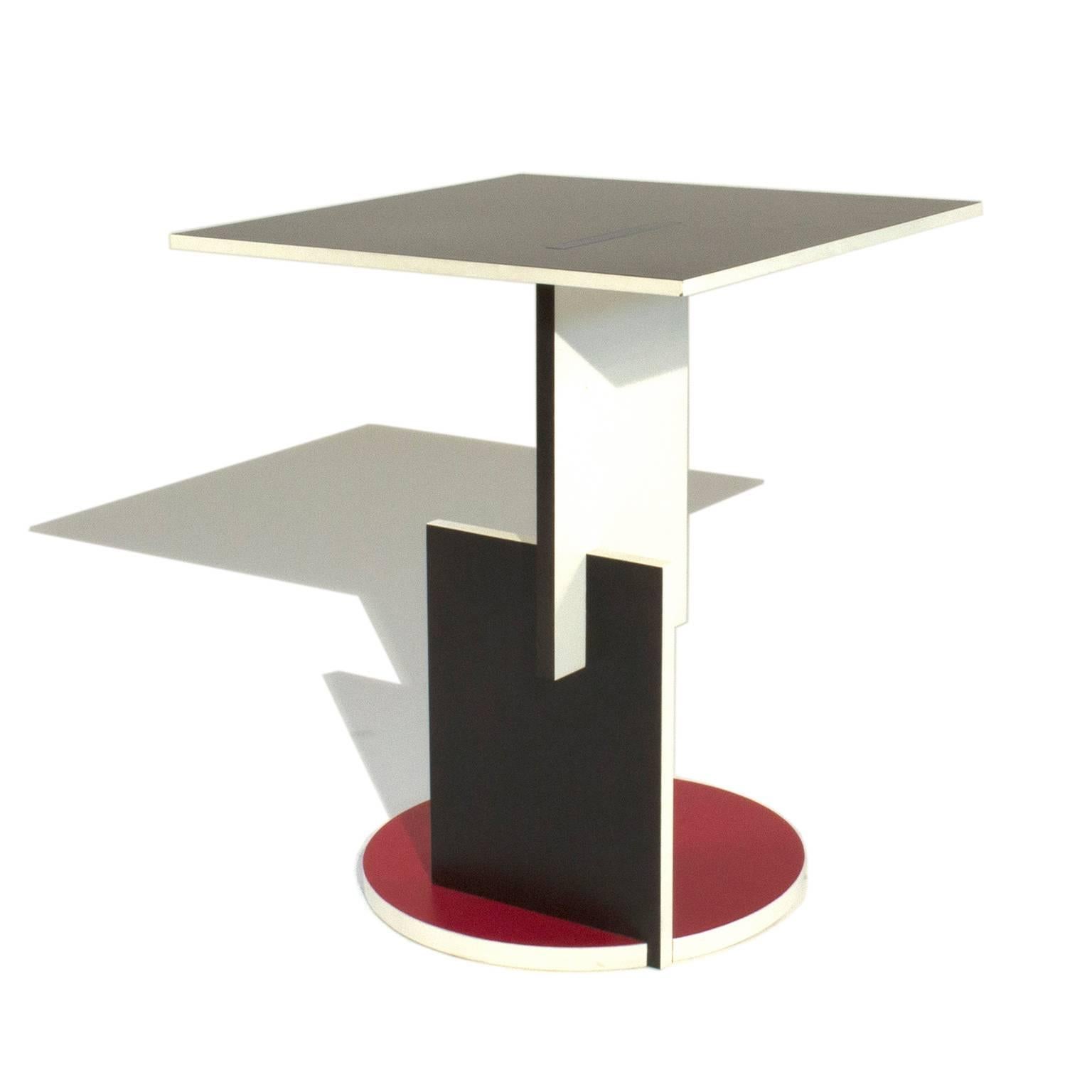 Wood Schroeder One Low Table by Gerrit Rietveld for Cassina, Italy For Sale