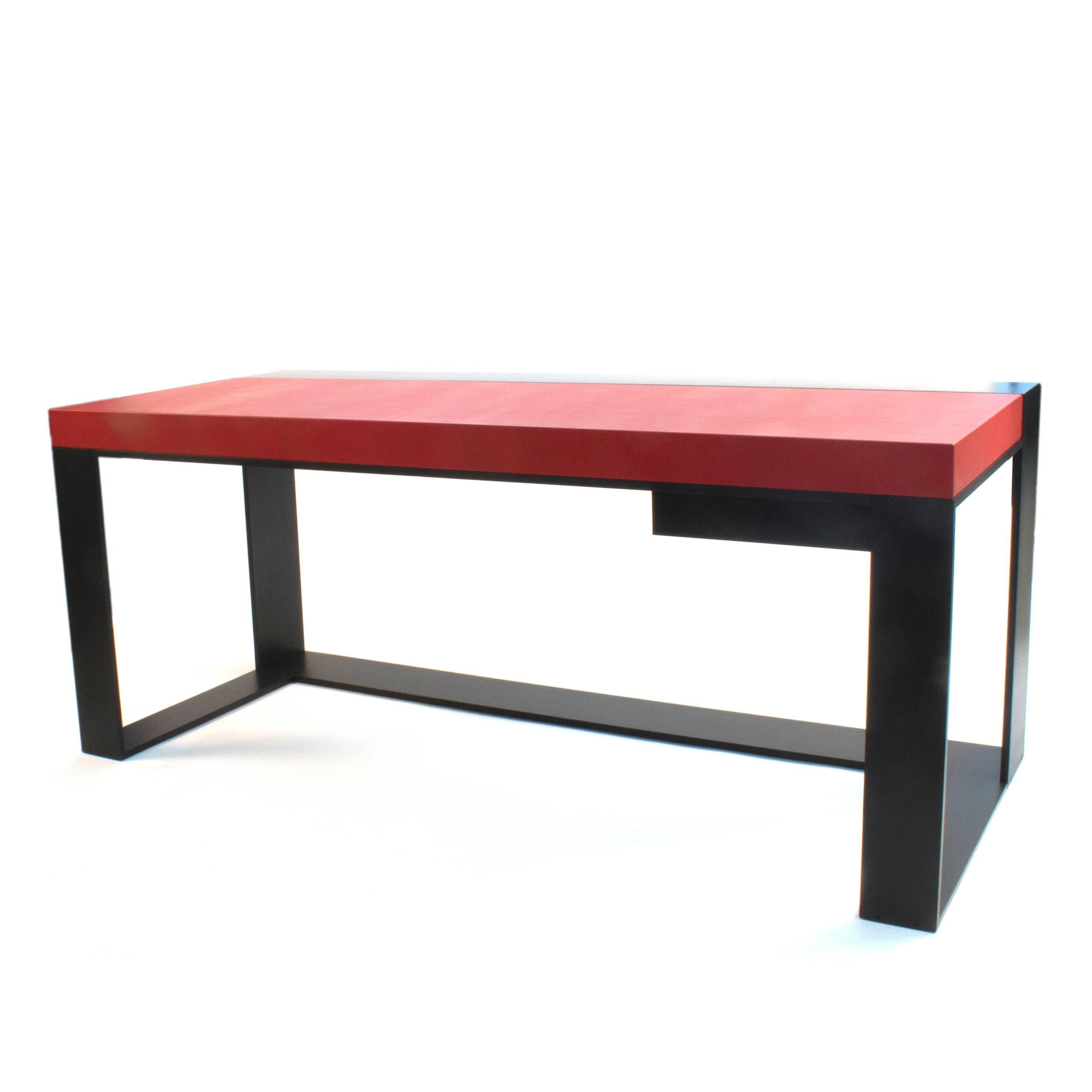 French Leather Top Connectable Desk by Christian Liaigre, France