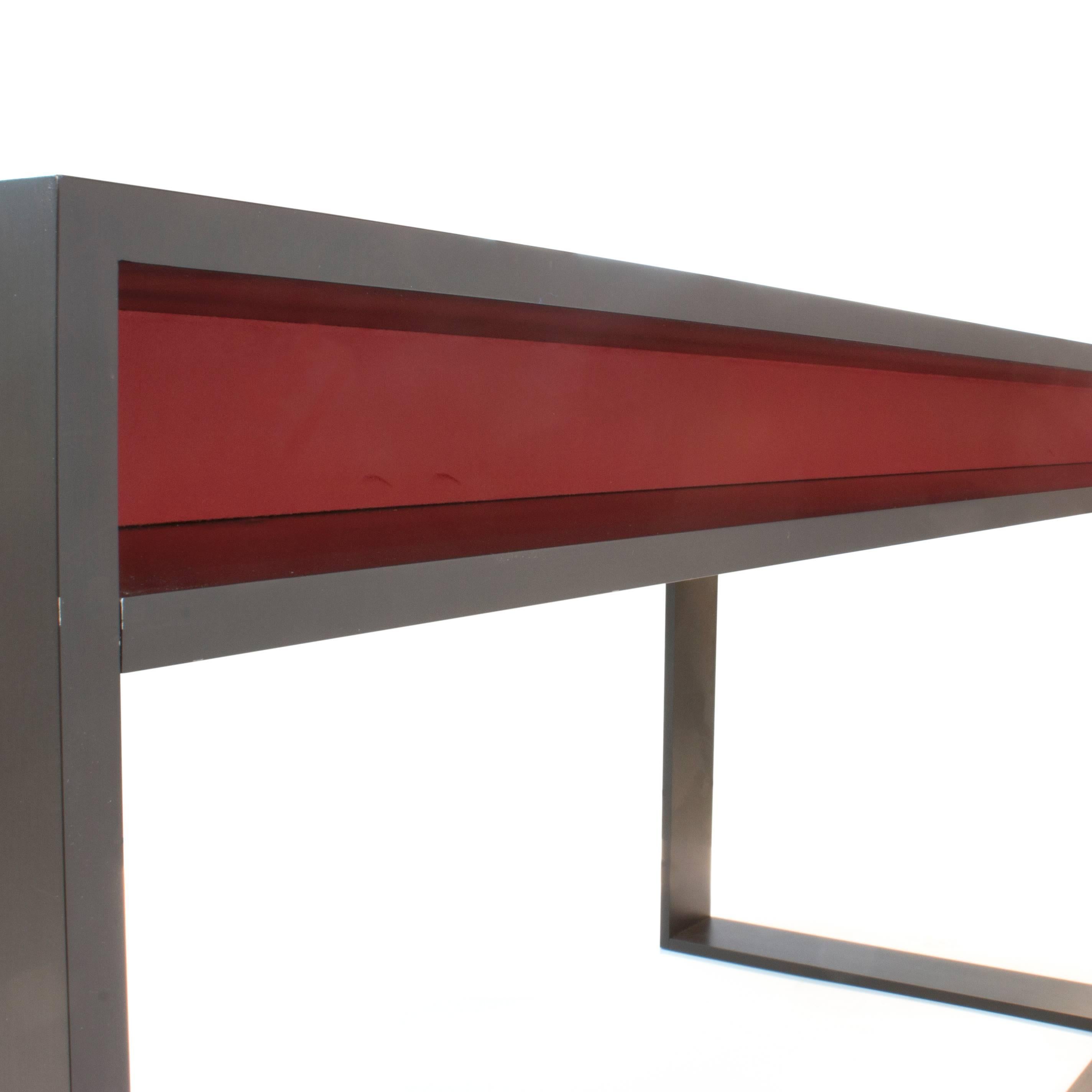 Leather Top Connectable Desk by Christian Liaigre, France 1
