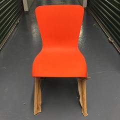 Orange Washington Skin Chair by David Adjaye for Knoll, USA Modern Side