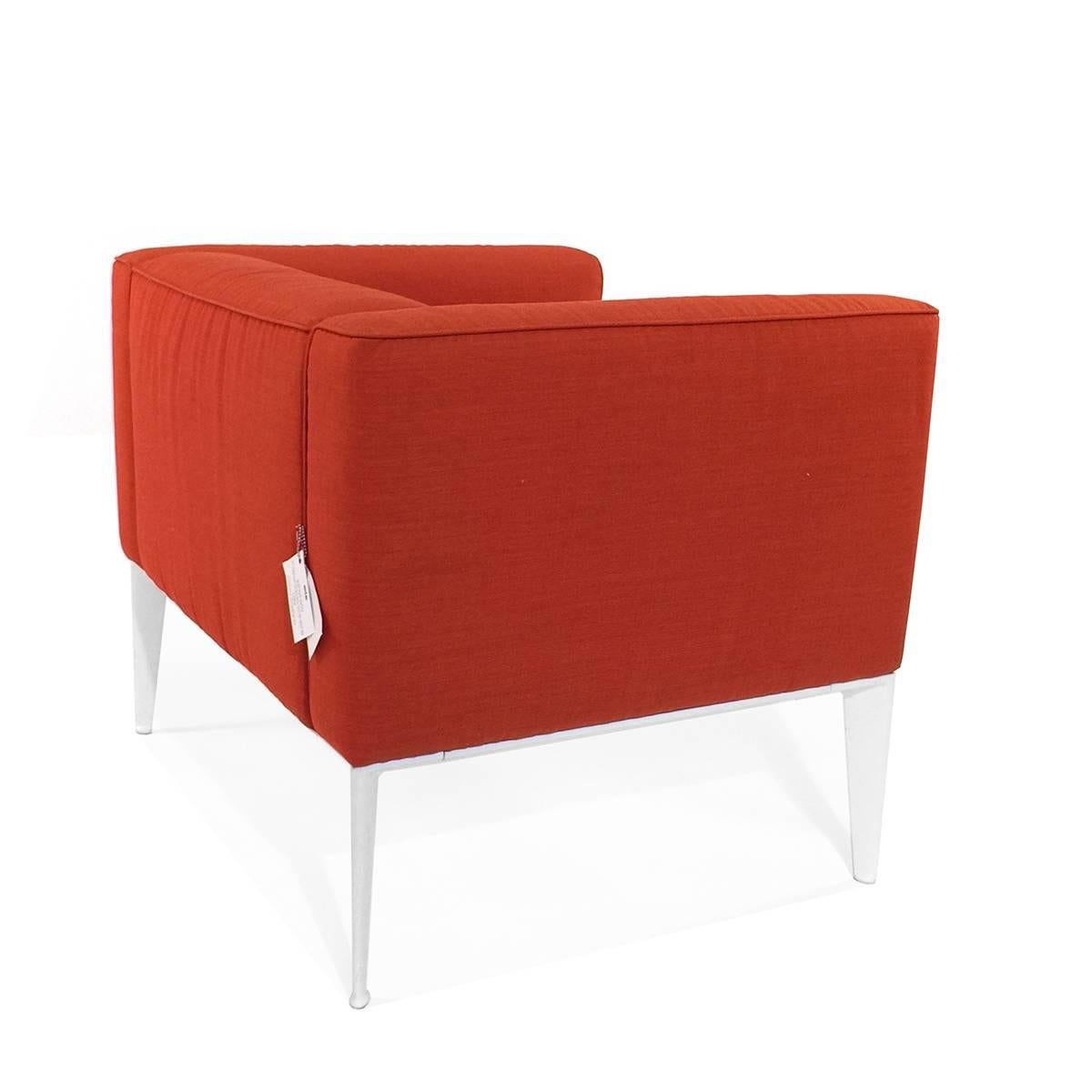 Red Sean Armchair by Jean-Marie Massaud for Arper, Italy Modern In Good Condition For Sale In Brooklyn, NY