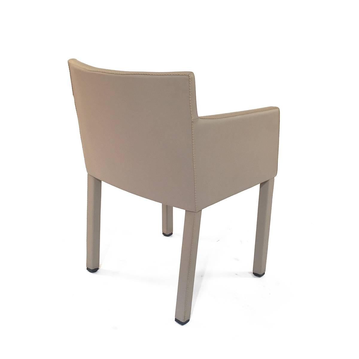 Italian Tan Leather Masai Armchair by Lievore Altherr Molina for Arper, Italy Modern For Sale