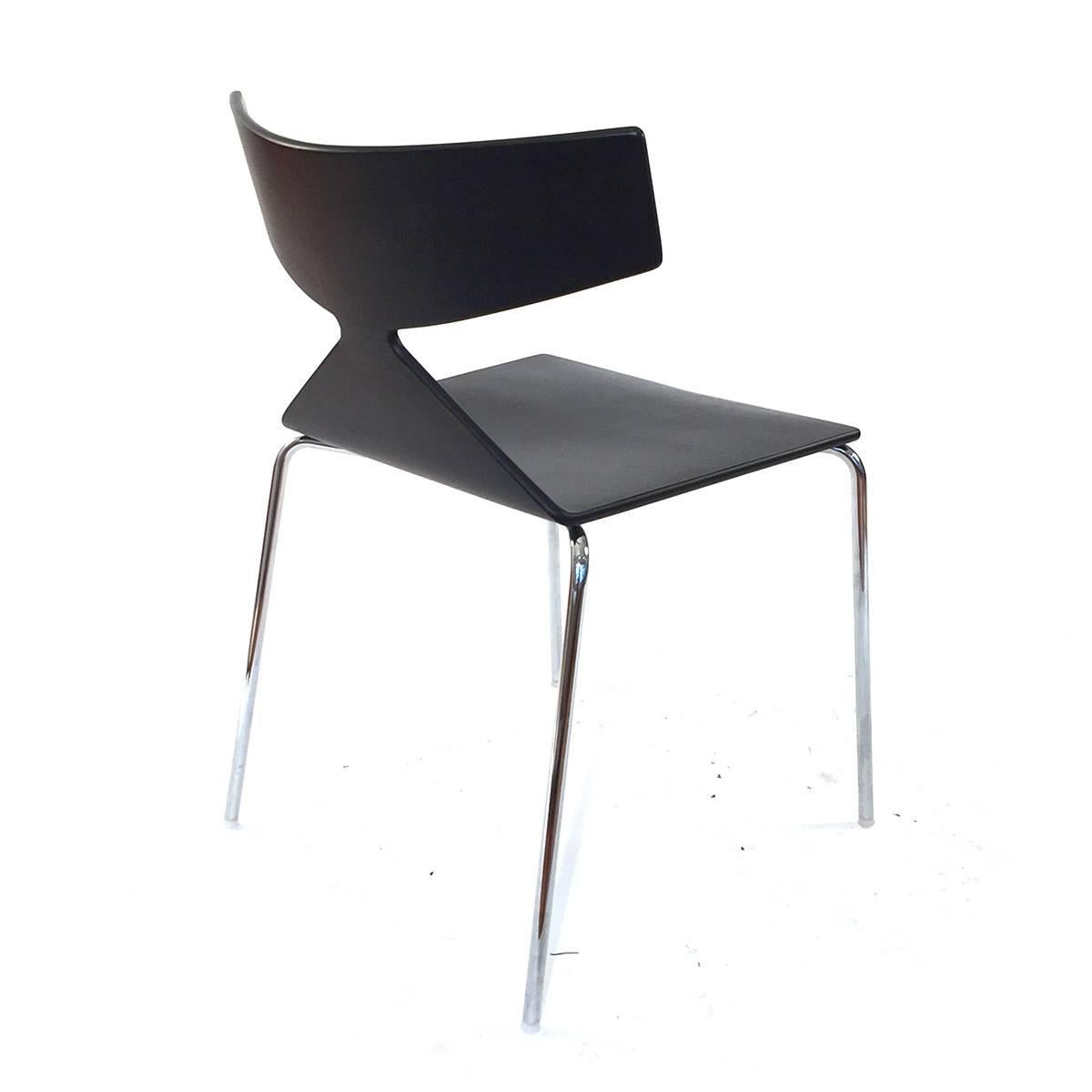 Italian Black Saya Wood Chair by Lievore Altherr Molina for Arper, Italy Modern Dining For Sale