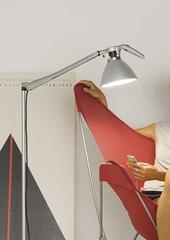 Black Fortebraccio Floor Lamp by Rizzatto & Meda for Luceplan, Italy Modern