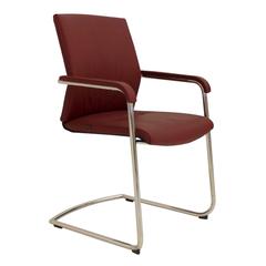 Red Leather on Cantilever Office Chair by Wiege for Wilkhahn, Germany