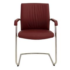 Red Leather on Cantilever Office Chair by Wiege for Wilkhahn, Germany