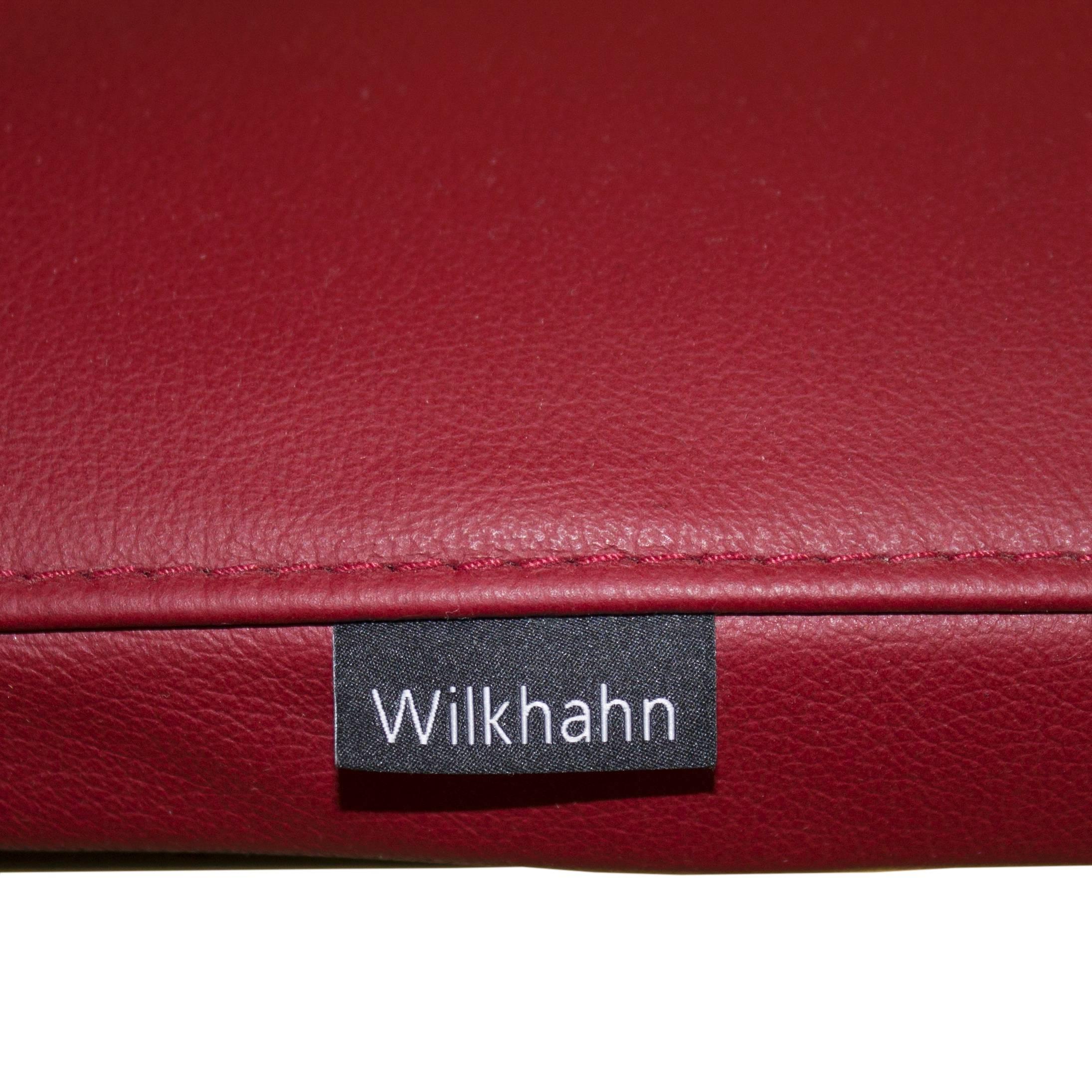 Contemporary Red Leather on Cantilever Office Chair by Wiege for Wilkhahn, Germany For Sale