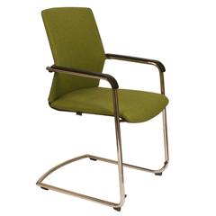 Green Upholstered on Cantilever Office Chair by Wiege for Wilkhahn, Germany
