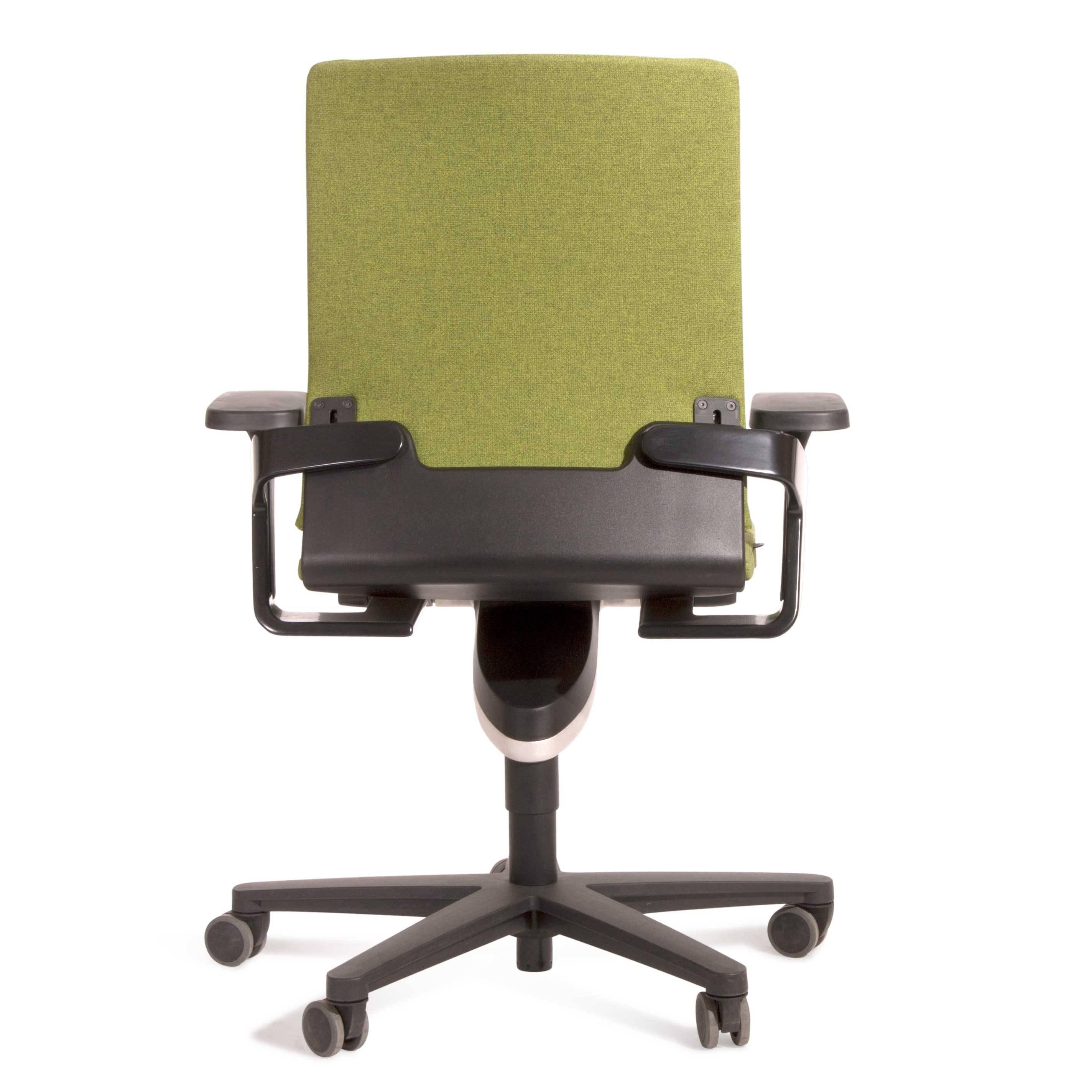 Contemporary Green Fabric on 174/7 Task Armchair by Wiege for Wilkhahn, Germany For Sale
