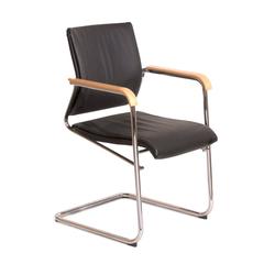 Black Leather Sito 247/55 Cantilever Armchair by Wiege for Wilkhahn, Germany