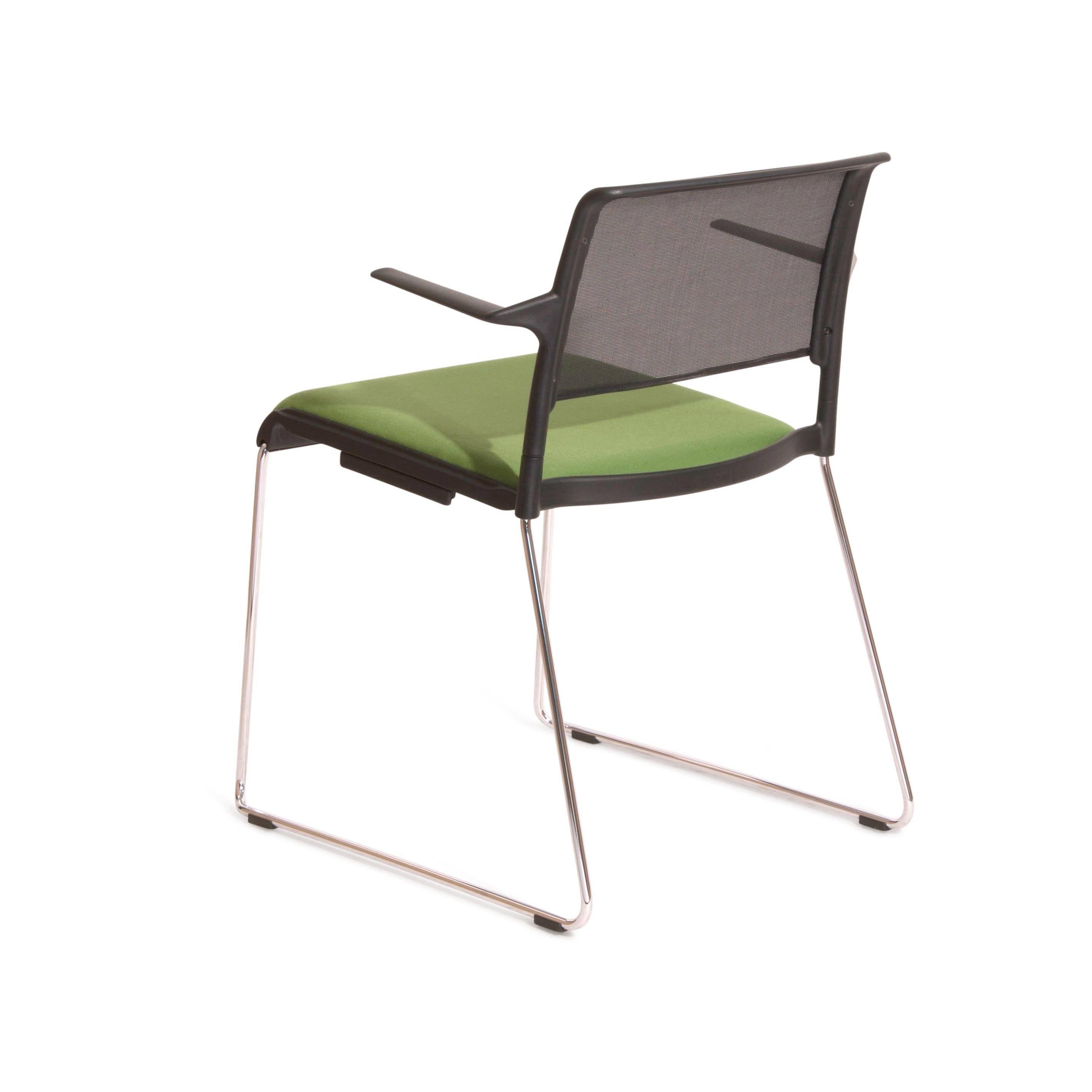 Contemporary Green Aline 230/2 Office Armchair by Andreas Storiko for Wilkhahn, Germany For Sale