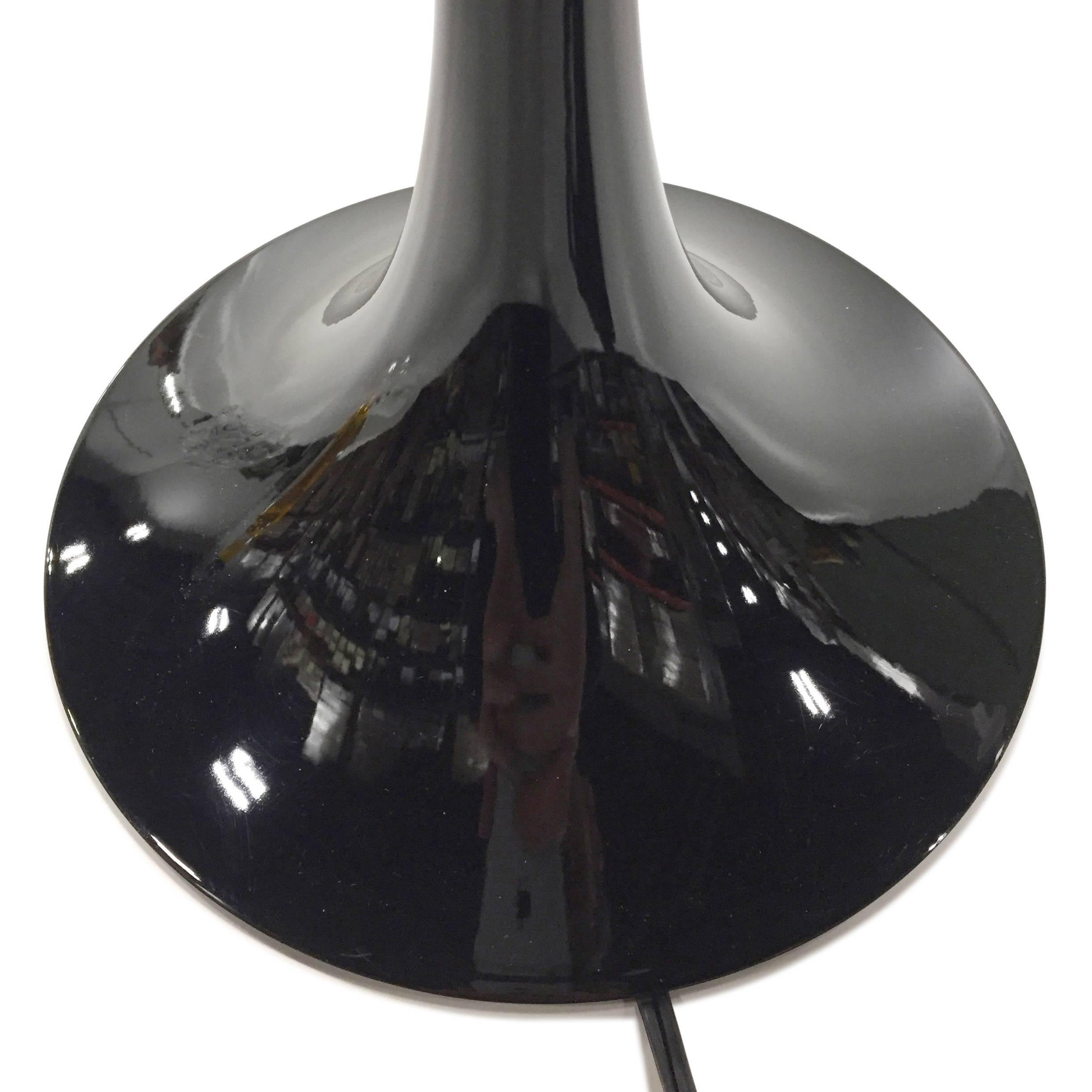 Black Spun Table Lamp by Sebastian Wrong for Flos, Italy In Good Condition For Sale In Brooklyn, NY