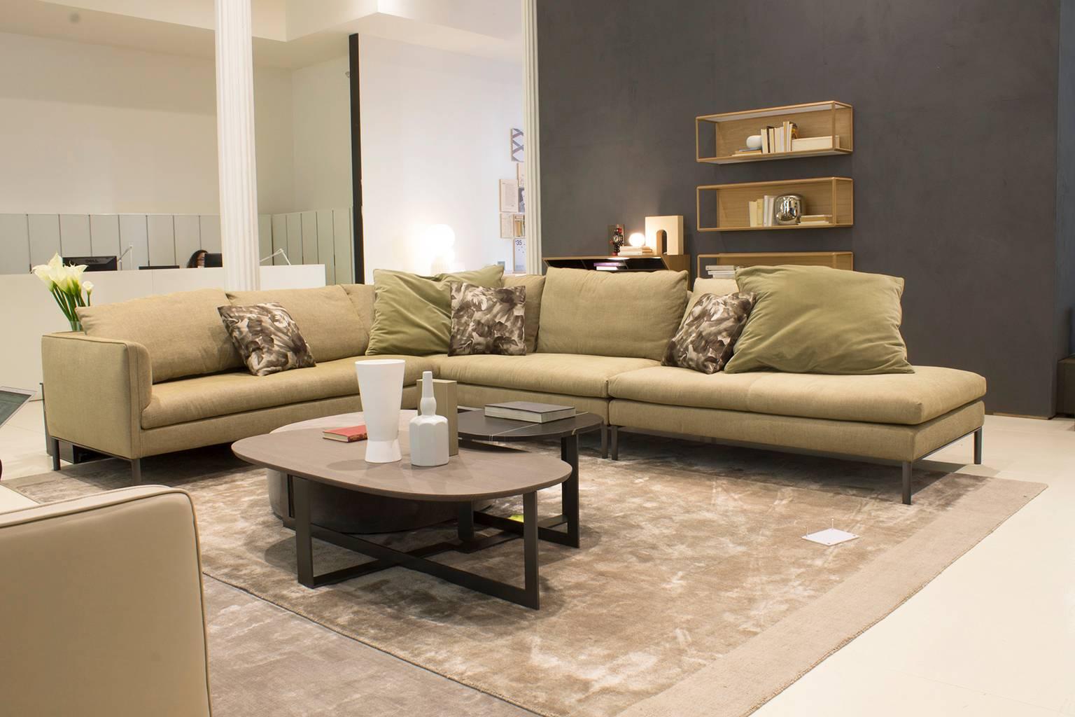 Aluminum Paul Sectional Sofa Couch with Cushions by Vincent Van Duysen for Molteni, Italy For Sale