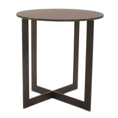 Round Glass Top Domino Side Table by Nicola Gallizia for Molteni, Italy