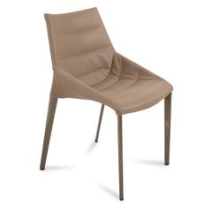 Metal and Beige Leather Outline Dining Chair by Arik Levy for Molteni, Italy