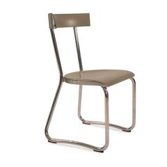 Chrome and Leather Montecatini Dining Chair by Gio Ponti for Molteni, Italy