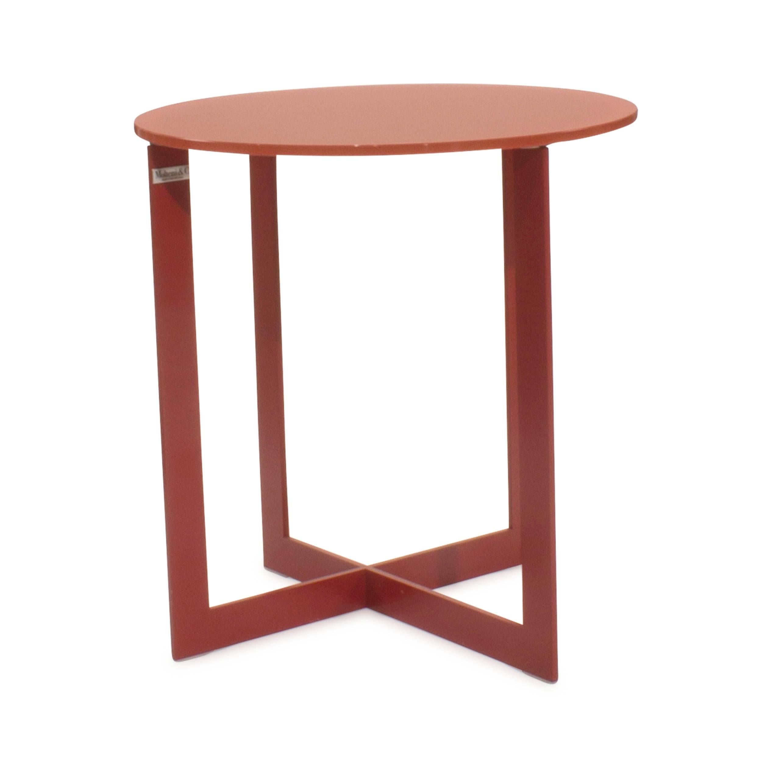 Italian Ruby Red Domino Side Table by Nicola Gallizia for Molteni, Italy For Sale