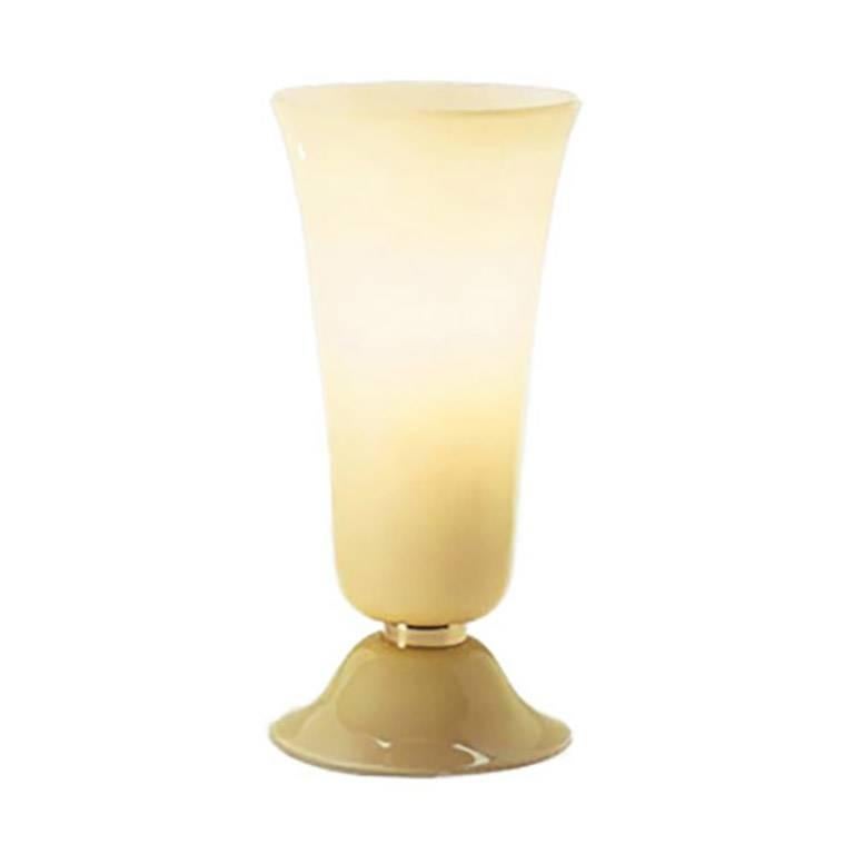 Handblown Yellow Glass Anni Trenta Table Lamp by Venini, Italy For Sale