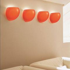 Glossy Orange Golf P1 Halogen Wall Light Sconce by Toso & Massari for Leucos