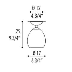 Orange and Chrome Golf Pl Suspension Light Pendant by Toso & Massari for Leucos