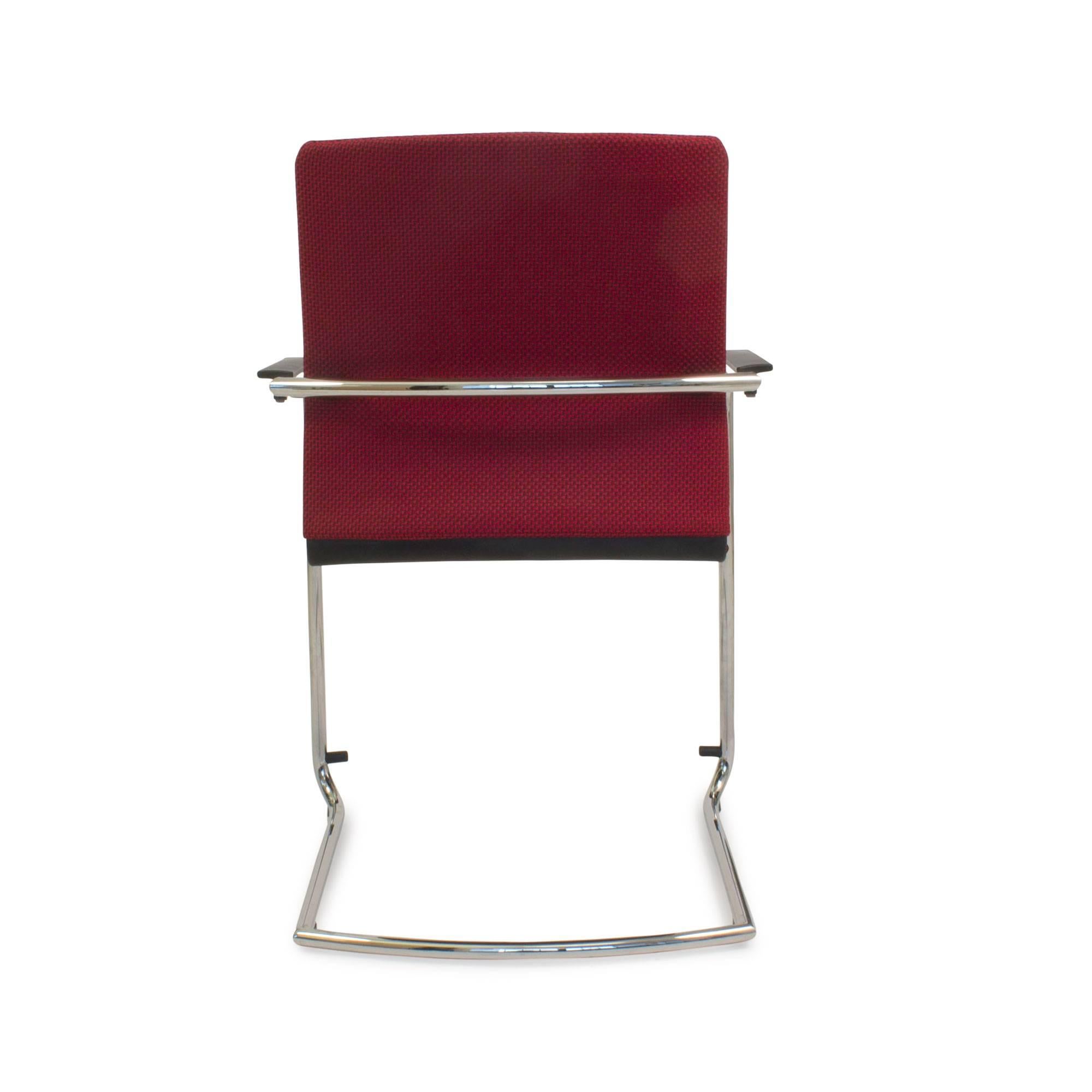 Contemporary Red Fabric ON 178/7 Cantilever Armchair by Wiege for Wilkhahn, Germany For Sale
