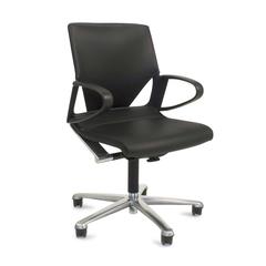 Black Leather Modus 283/7 Office Swivel Task Chair for Wilkhahn, Germany