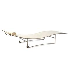 White Flexy Outdoor Pool Lounger Sun Chair by Royal Botania