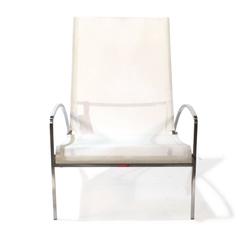 White Qt Relax Adjustable Lounge Sun Chair with Footrest by Royal Botania