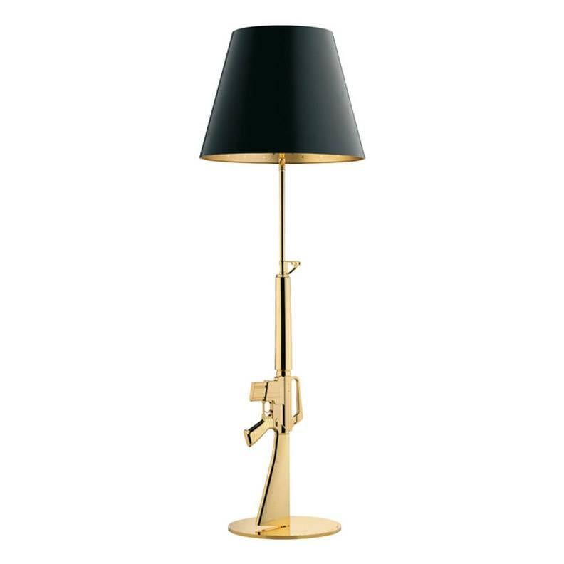 Modern Gold Gun Lounge Floor Lamp by Philippe Starck for Flos, Italy For Sale