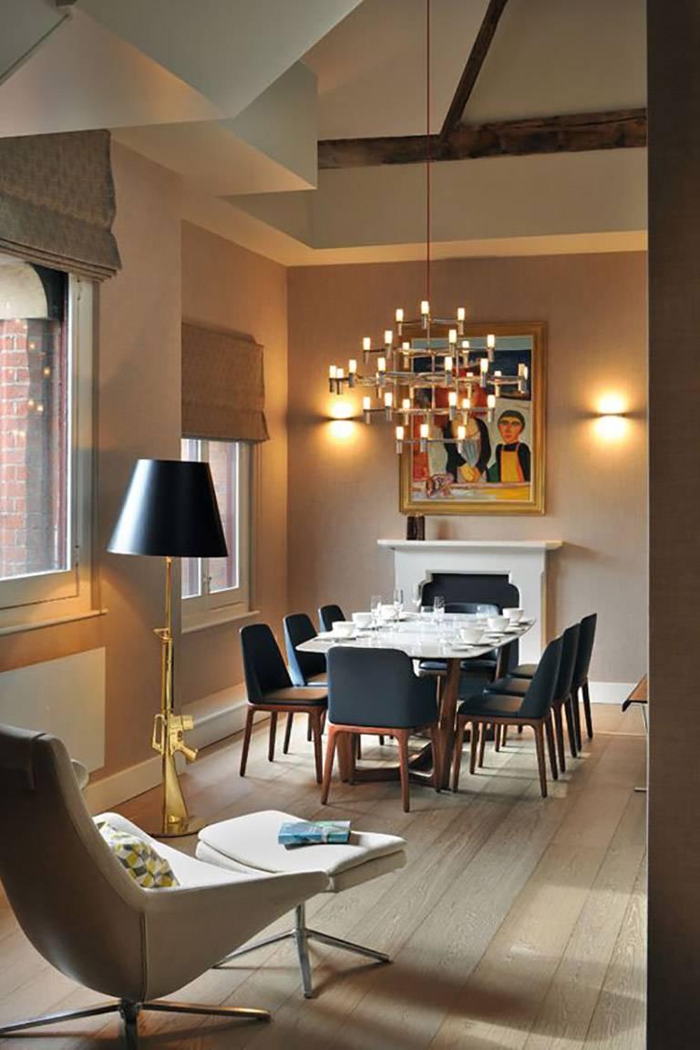 This Philippe Starck creation does more than illuminate it enlightens. The sleek and edgy floor lamp is part of the artist’s Guns Collection, making a statement while doing good. “Design is my weapon,” says Starck, who donates 20% of the