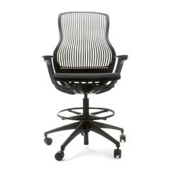 Modern Black Regeneration High Adjustable Task Chair by Formway for Knoll, USA