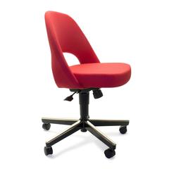 Red Eero Saarinen Adjustable Swivel Office Task Chair by Knoll, USA