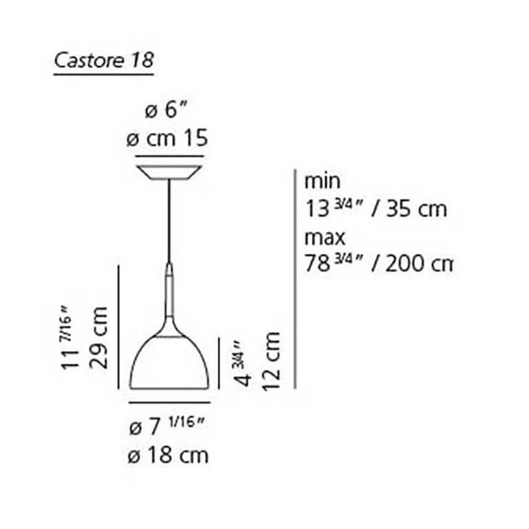 Contemporary Castore Calice 18 Suspension Lamp Pendant by Michele De Lucchi for Artemide For Sale