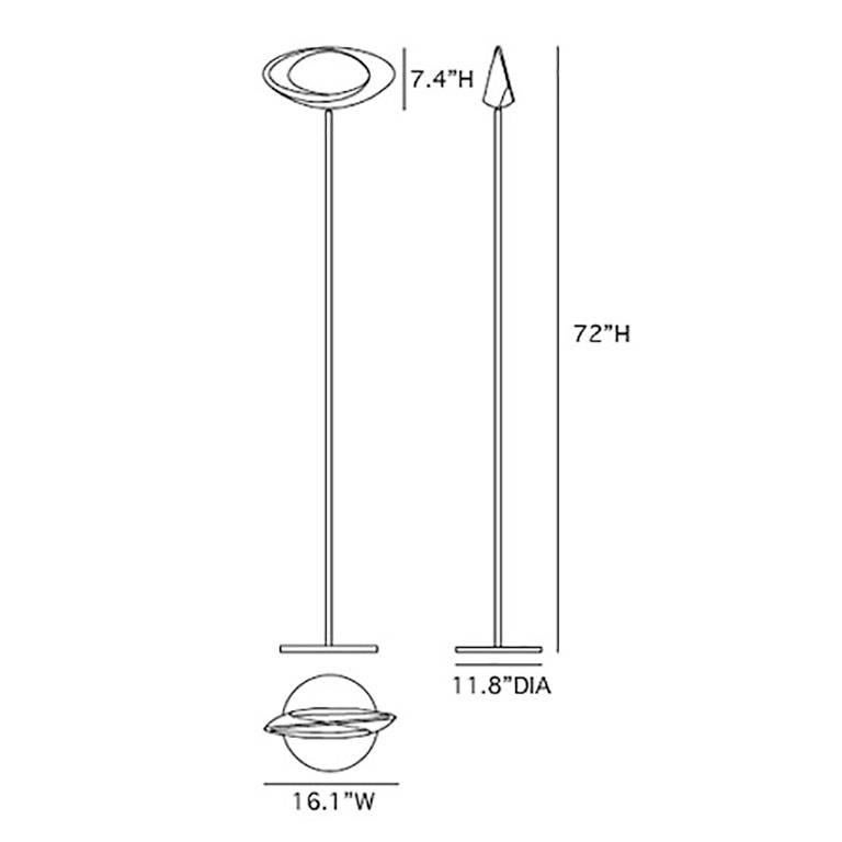 Dimmable Cabildo Floor Lamp by Eric Sole for Artemide, Italy In Excellent Condition For Sale In Brooklyn, NY