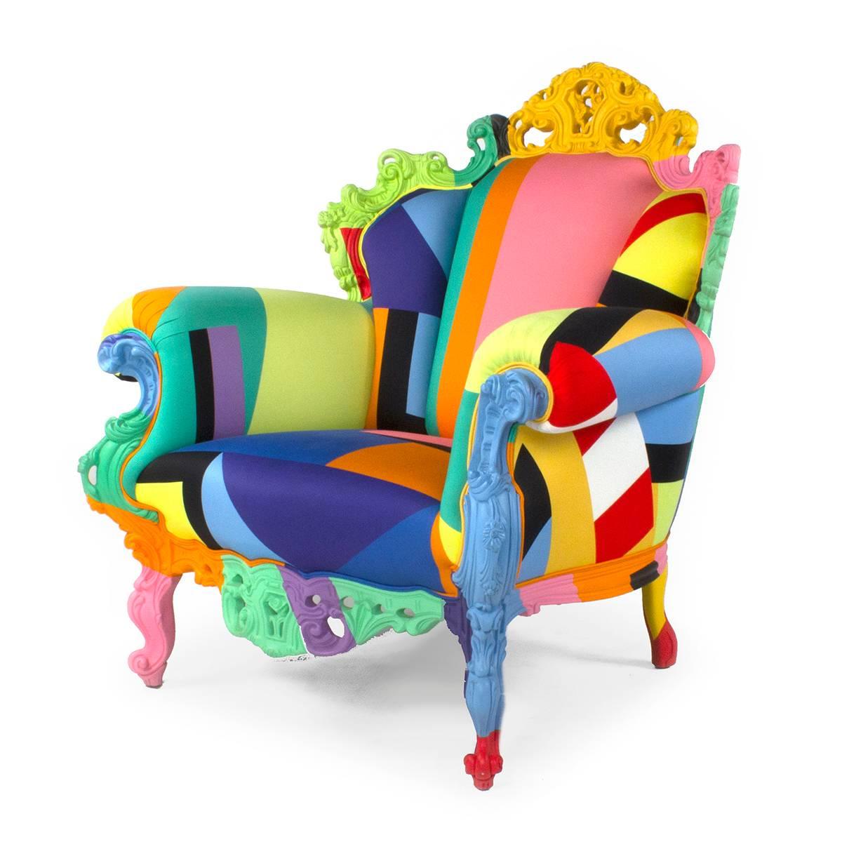 Cappellini Proust Geometrica Armchair 653 Nuova by Alessandro Mendini, Italy In Good Condition In Brooklyn, NY
