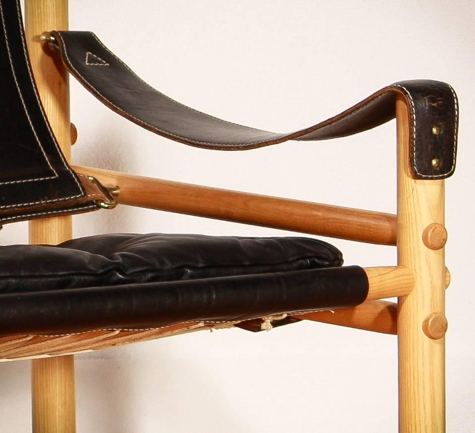 Arne Norell Oak-Leather Armchair 'Sirocco, ' 1960s In Excellent Condition In Silvolde, Gelderland