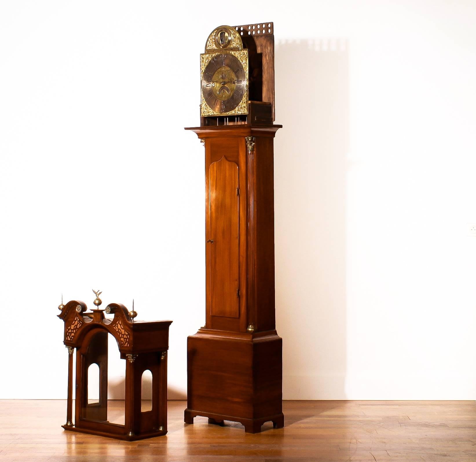 Mid-18th Century 18th Century, John Taylor, London Shimming, Musical Longcase Clock in Mahogany