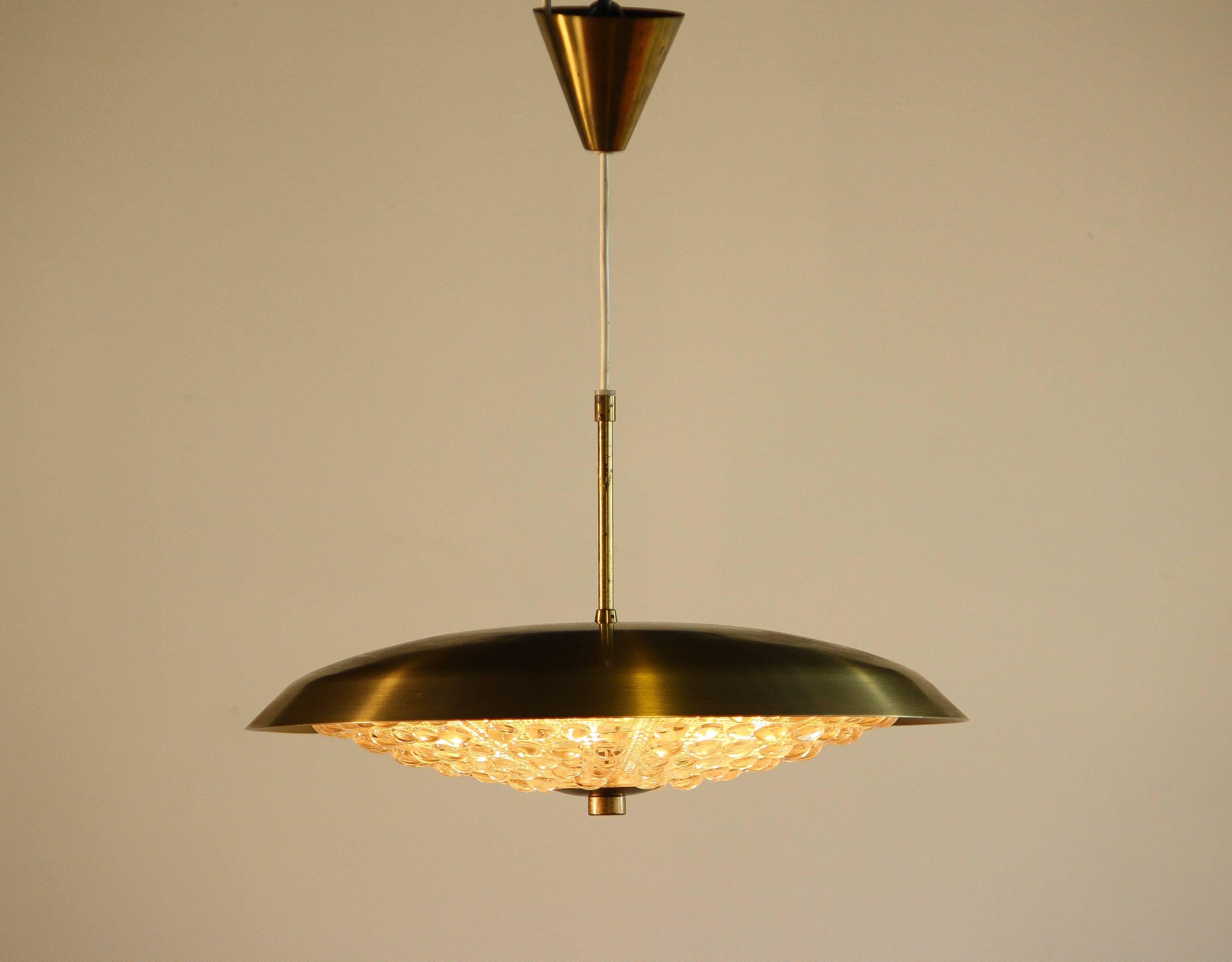 1960s, Pendant Light by Carl Fagerlund for Orrefors, Sweden In Excellent Condition In Silvolde, Gelderland