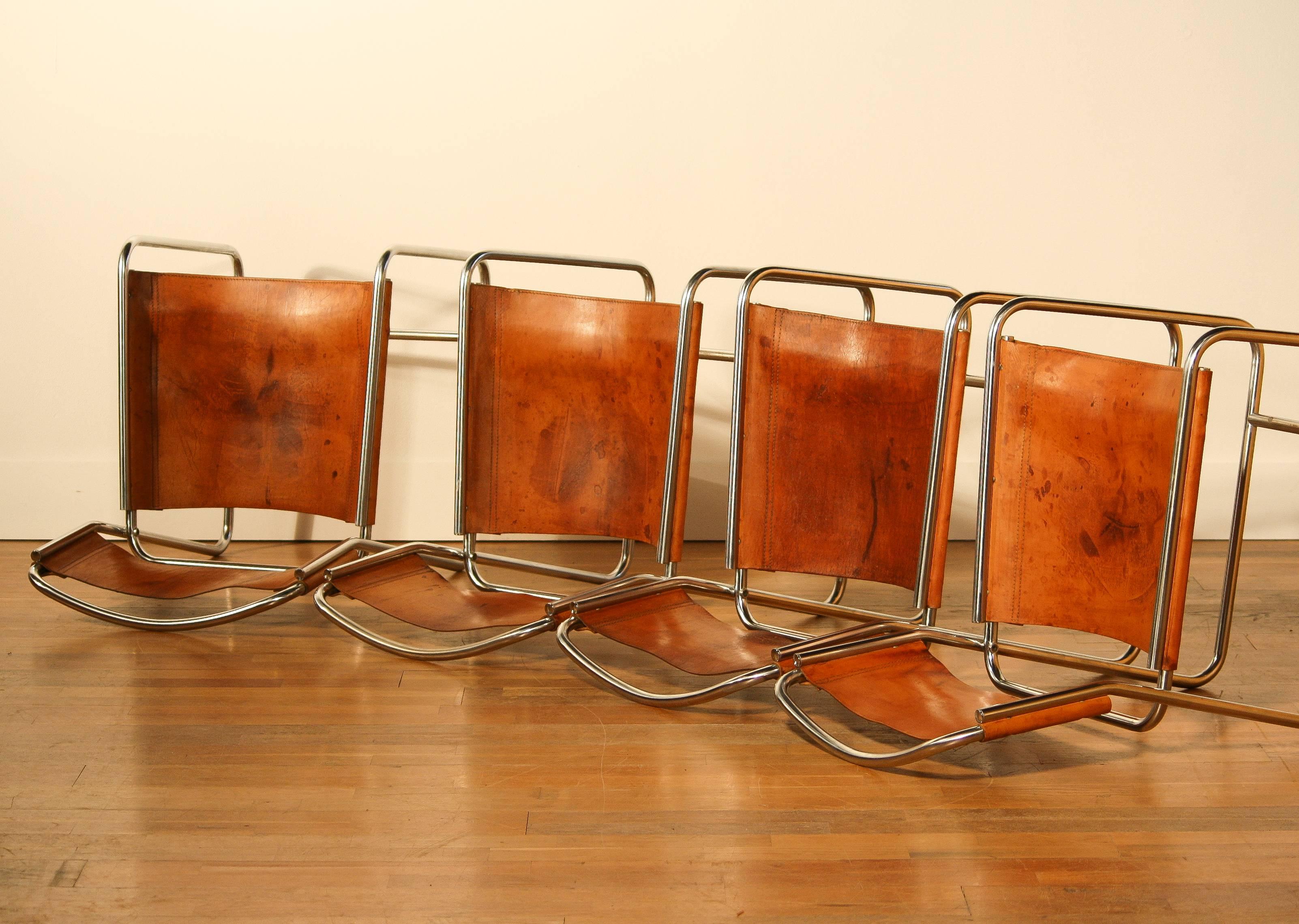  1970s Set of Four Dining Chairs by Paul Ibens & Clair Bataille for 't Spectrum 4