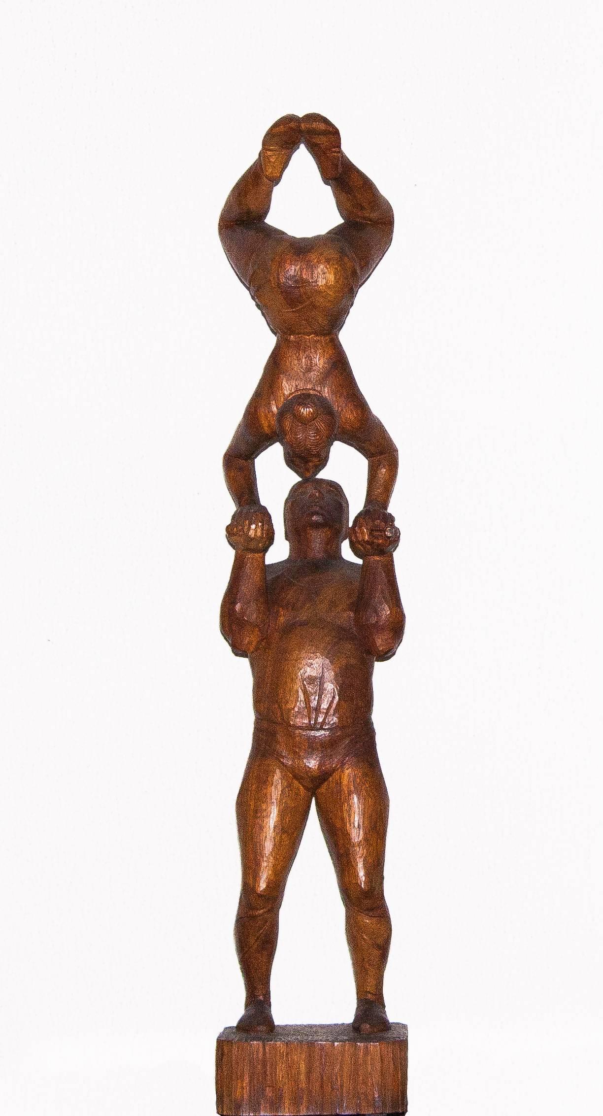 1950s, Sculpture 'The Acrobats' by Cor van Kralingen In Excellent Condition In Silvolde, Gelderland